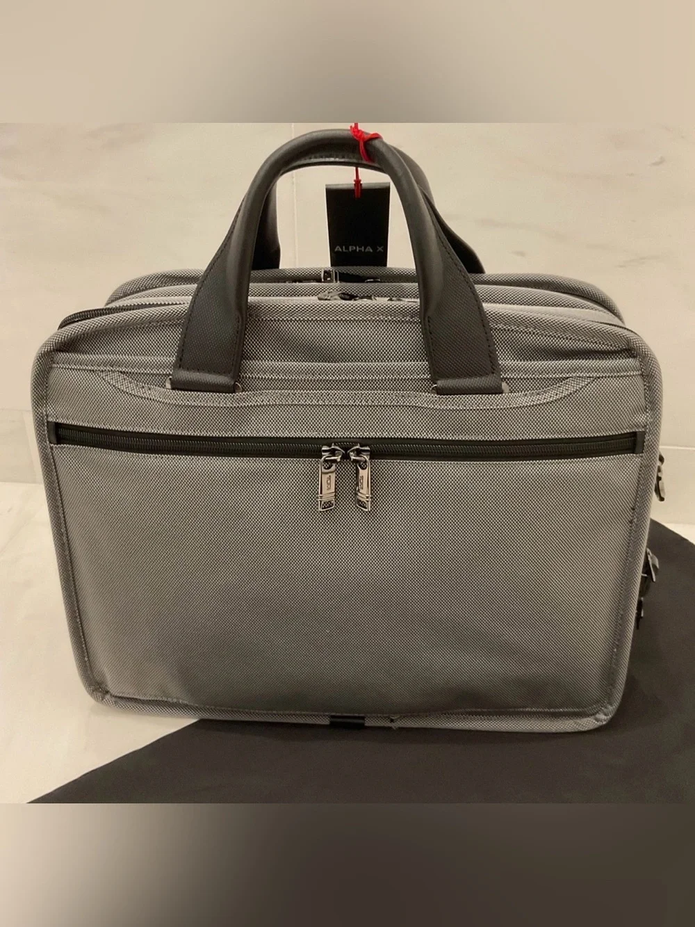 NEW Tumi ALPHA X 15.75” Organizer Laptop Brief Briefcase - METEOR GRAY & BLACK